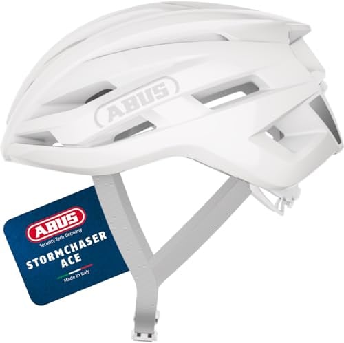 ABUS Rennradhelm StormChaser ACE - Leichter Fahrradhelm für Radrennen, Gravelbike-Touren und Cyclocross - für Damen und Herren - Größe S, Pure Grey