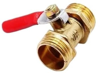RTRCAGAKM 2 stück Pneumatische Ventil 1/8 1/4'' 3/8'' 1/2'' BSP Außengewinde Mini Ball Ventil Messing Anschluss Joint Kupfer Koppler Adapter Wasser, Luft,(1/4)