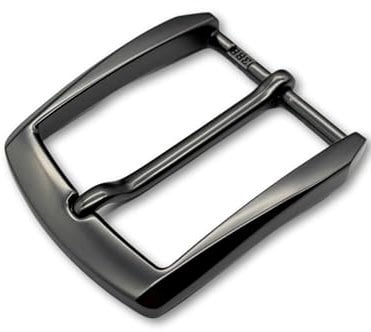 Cartvelli Premium Gürtelschnalle Herren 40mm breit Dunkelgrau - Gürtelschließe für Gürtel von 38-40mm - hochwertige Metall-Legierung Ersatzschnalle Dunkelgrau GS40010-MBG Matt Black Gun