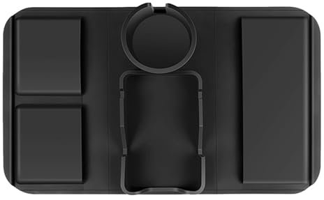 Portavasos de silicona para sofá, portavasos de silicona resistente a la suciedad con bandeja y bolsillos laterales, portavasos ecológico antiderrames y antideslizante para bandeja de brazo de sofá, r