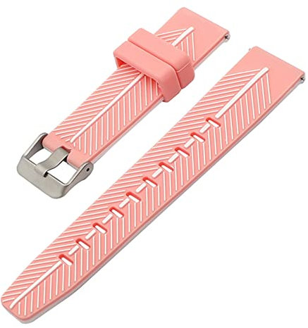 HASGTFM Guasto a sgancio rapido Band for Fossil Q Founder Wander Grewmaster Grant Marshal Double Color Silicone Watchband Smart Accessori(Pink White)