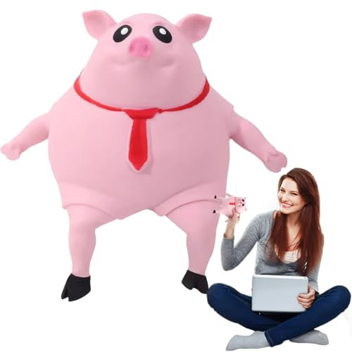 Schweine Quetschspielzeug Stressbälle, Anti Stress Schwein Geschenke, Stress Schwein, Spielzeug Schwein, Schwein Zum Schlagen, Wutschwein Rosa, Lustiges Fidget Spielzeug, für Kinder Erwachsener
