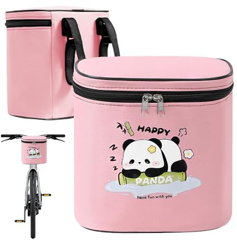 XHYASD Fahrradkorb Kinder Vorne, Wasserabweisend Lenkertasche Fahrrad Kinder, Fahrradtasche Kinder für Laufrad Dreirad Scooter (Rosa)