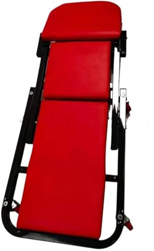 ATUMY Werkstatt hocker Auto Rollbrett Unter Auto Boden Rollbrett 6 Räder Auto Rollbrett Einstellbare Roller Garage Stuhl Faltbare Auto Werkstatt Rollhocker(Red)