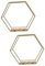 Veemoon 2stücke Wandmontiertes Hexagon Regalsystem Wandregal Für Pflanzen Und Dekoration Multifunktionale Aufbewahrungslösung Für Schlafzimmer Badezimmer Goldene Farbe