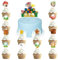 25 Stück Tortendeko,Geburtstag Deko,Tortenfiguren,Cupcake Deko,Party Kuchen Deko,Tortendeko Cartoon Kindergeburtstag,Geeignet für Babyparty,Kinder Geburtstag Party Torte Deko Supplies