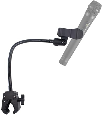 Mikrofon Arm Ständer Mikrofonständer Tisch 30cm Verstellbarer Schwanenhals Mikrofonarm mit Microphone Clip Mikrofonhalter für Radiostudios Podcast Gaming