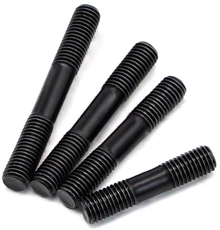 10 Stück schwarze Stahlstangen der Güteklasse 8.8, Doppelgewindeschraubenstangen, Stehbolzen for die Hauswartung, M8, M10, M12, M14, M16, M18, M20, M22, M24, M27, M30(M30*100)