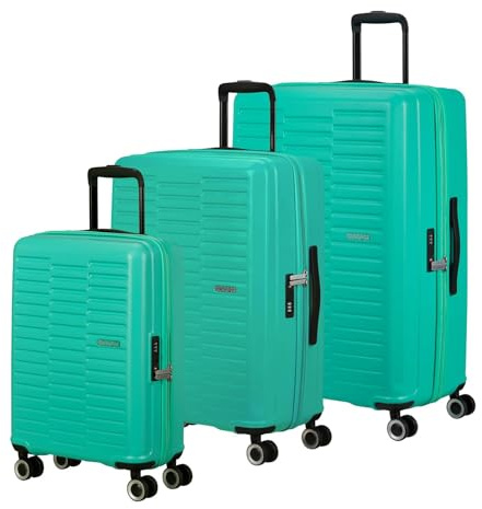 American Tourister Sunset Hills Trolley Set A Mint Green 76cm