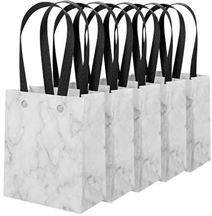 10pcs Mini Geschenktüten mit Henkel klein Kraftpapiertüten Papiertüten Geschenktasche Papiertragetasche Andenken Geschenkverpackung für Gäste Basteltüten zum Verschenken für Party Hochzeit Geburtstag