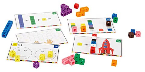Learning Resources Spielset Mathlink Steckwürfel, Mathe wurfel, stapelzahlen, ab 3 Jahre