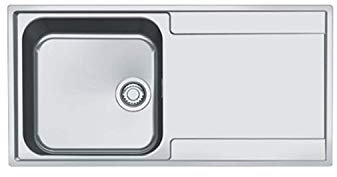 Single Bowl Chrome Stainless Steel Kitchen Sink with Right Hand Drainer - Franke Maris