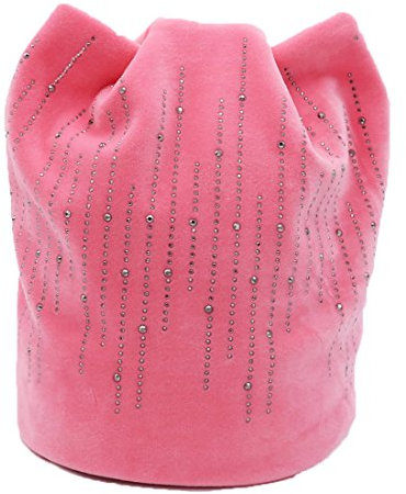 BeFur Damen Fashion Kopfkappe Winter Beanie Hut katze ohr Cape Mütze - pink