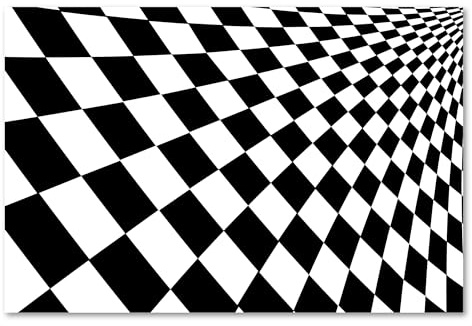 Postereck - 0968 - Schachbrett, Muster Schwarz Weiss - Kunst Wandposter Fotoposter Bilder Wandbild Wandbilder - Poster - 3:2-61,0 cm x 40,5 cm