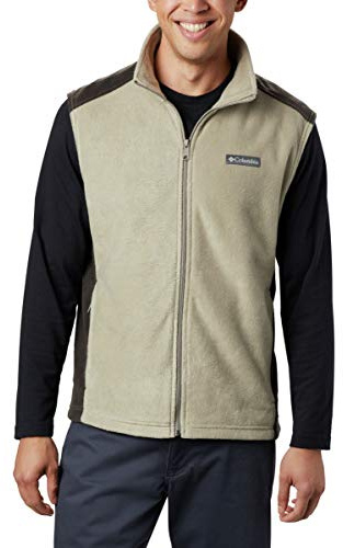 Columbia Men's Steens Mountain Vest Fleece, Tusk/Buffalo, 5X Tall