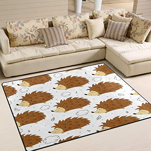 Use7 Teppich mit Cartoon-Igel-Motiv, für Wohnzimmer, Schlafzimmer, 160 x 122 cm