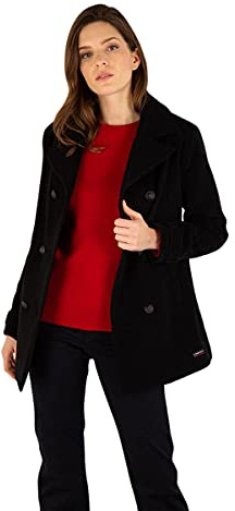 Armor Lux Femme Caban Penfret Blouson, Noir (Noir 010), 38 EU