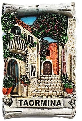 Taormina Sicily Italy 3D Fridge Magnet Souvenir Gift,Home & kitchen Decoration Magnetic Sticker Sicily Italy Refrigerator Magnet Collection