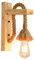 Applique Murale Vintage Corde De Chanvre Applique Murale Base En Bois Abat-Jour En Maille De Fer Luminaire Rétro Éclairage Mural Décoratif pour Loft Restaurant Couloir Salon Couloir