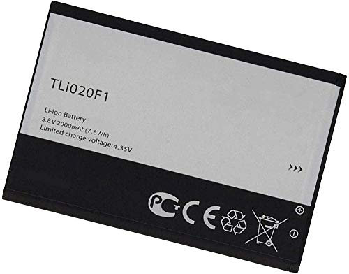 Bestome Ersatz Akku Kompatibel mit TLi020F1 3.8V,2000mAh Alcatel One Touch OT-7040 7041 OT-U5 5044Y SMART Turbo 7