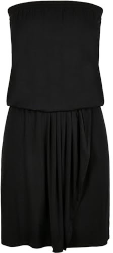 Urban Classics Ladies Viscose Short Bandeau Dress Robe décontractée, Noir, S Femme