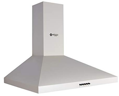 Wiggo Dunstabzugshaube 60cm I Wandhaube für Abluft oder Umluft Dunstabzug 300m³/h mit LED-Beleuchtung & 3 Leistungsstufen I Wandhaube inkl. Fettfilter & 2x Kohlefilter I Abzugshaube Creme