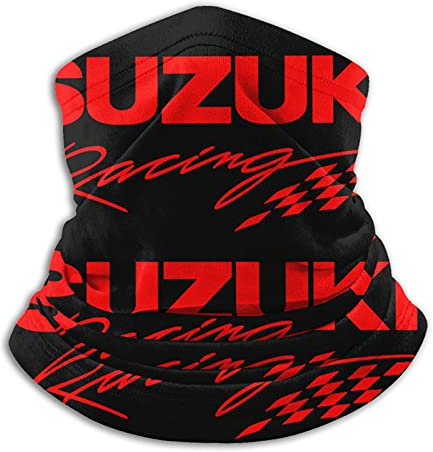Suz-uki Racing Microfiber Neck Warmer Neckgaiters Windproof Dustproof Uv Protection Neck Gaiter Scarf