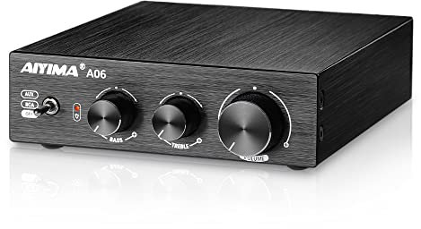 AIYIMA A06 TDA7498E 160 W * 2 (4 Ω Last) Leistungsverstärker 2.0/2.1 HiFi-Stereo-Mini-Verstärker Klasse D Integrierter Verstärker für Heim-Audio mit Bass-Höhen-Steuerung (36-V-Adapterleistung)