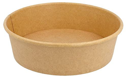 García de Pou - 300 unidades - Ensaladeras 1300 Ml 340 + 18 Pe G/M2 Ø 18,7/16X7 Cm Natural Kraft