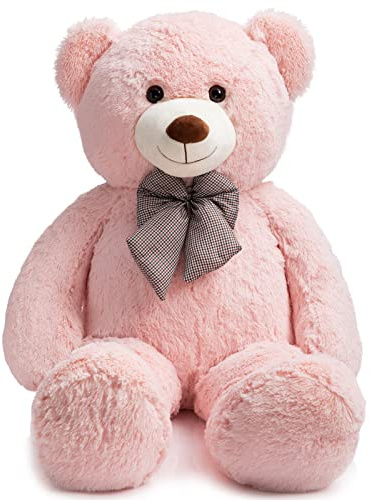 HollyHOME Teddy Bear Giant Soft Plush Toy Large Pink Teddy Bear 47 Inches | 120cm Plush Bear, Birthday Gifts for Children Girlfriend Girls and Boys