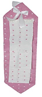 Russo Tessuti Porta Rotolo Carta Igienica 3 Rotoli Arredo Bagno Fantasy Cuori Pois Lucy-Rosa