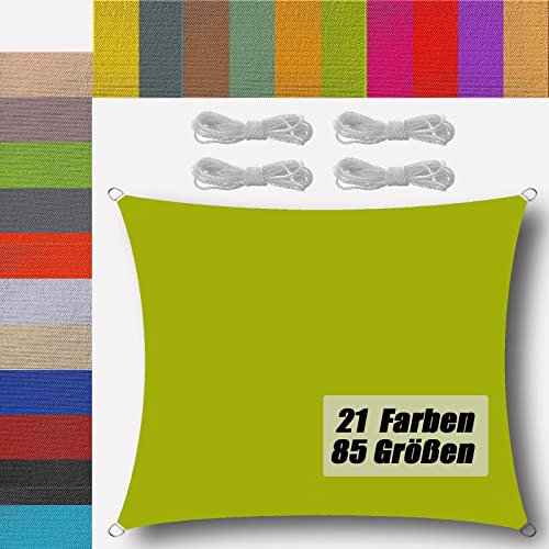 Voile d'ombrage 1x3.5m pour Patio Anti 95% UV avec Corde Libre Voile d'ombrage ajourée pour terrasse Patio Jardin extérieur Camping Jaune-Vert Rectangulaire