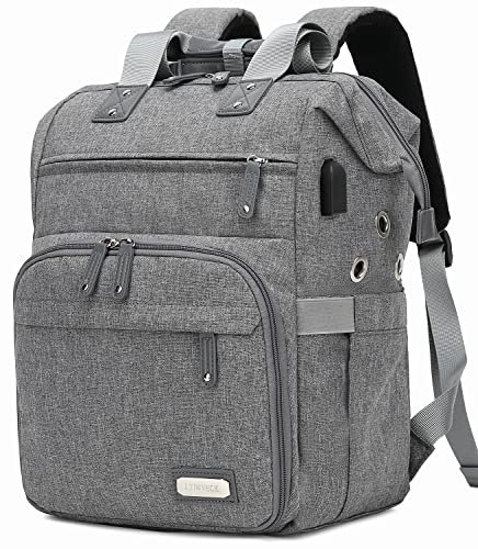 Zaino per lavoro a maglia, organizer per filati, borsa da viaggio all'uncinetto con porta di ricarica USB, borsa per riporre filati, borsa porta filati, borsa porta filati per trasportare progetti,