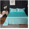 Satin Bettlaken ohne Gummizug Betttuch 120X230cm 180X230cm 230X250cm Laken Flaches Blatt Glänzend weiche und Glatte Bettlaken schwarz blau rot braun lila (Color : Green, Size : 230X250cm)
