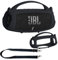 Silicone Cover Case for JBL Charge 5 Portable Bluetooth Speaker, Protective Skin Holder for JBL Charge 5 Speaker Accessories (Black Case, NOT Fit Wi-Fi Version)