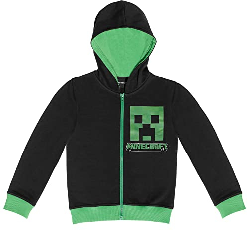Minecraft Jacke Sweatjacke mit Kapuze Creeper Kapuzenpullover Hoody (134)