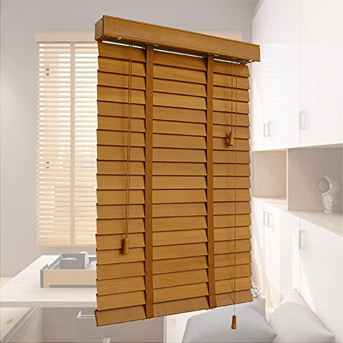 Jalousien 45cm 50cm 60cm 70cm 80cm 90cm 100cm 110cm 120cm Jalousette, Holzjalousie 50mm Lamellen, Massivholz Jalousetten Für Tür Fenster Innen Außen, Sonnenschutz/ Sichtschutz,W×H-80x120cm/31.5x47in