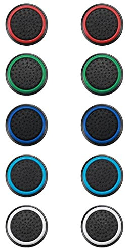 5 Pares Cubierta Protectora de Apretones de Pulgar de Silicona para PS5,PS4, Xbox 360, PS3 Controladores