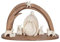 OVUNQUE PROTEGGIMI Komplette Krippe aus Holz mit Hütte im modernen Stil und Design in Gröden Modell Leonardo (9,5 cm)