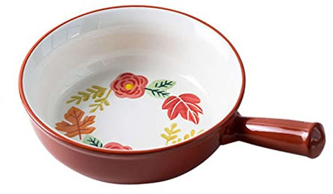 ANVALI Geschirr Keramische Ramen-Suppenschüssel, Suppenbecher, Große Suppenschüsseln, Keramik-Müslischalen-Set for die Küche, Porzellanschüsseln for Französische Zwiebelsuppe-Rot (Farbe: Rot)