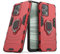 Coque pour Realme 9 Pro Plus Housse Antichoc avec Anneau Rotatif Aimant Etui Magnétique Rigide Dure Armure Bague Support Armure Renforcée (Realme 9 Pro Plus, Rouge)