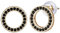 Arrebol Runde Ohrringe Roségold 925 Sterling Silber Damen Schwarz Ohrstecker Romantische mit Zirkonia Original Schmuck Für Frauen Schwester Freundin Mädchen Mutter Tochter Geschenk