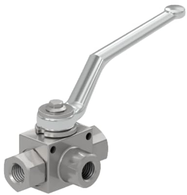 Gemels, GE5, Hydraulik-Kugelhahn, 3 Wege (kompakt) (1/2 BSP)