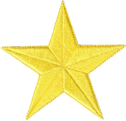Yellow Star - Embroidered Iron On Patch