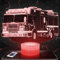 Nachttischlampe Amerikanischer Feuerwehrwagen Feuerwehrmann, Geschenkidee Feuerwehr Schreibtischlampe Wohnzimmer Idee Weihnachten für Amerikanischer Feuerwehrwagen Feuerwehrmann-Fans. TOP