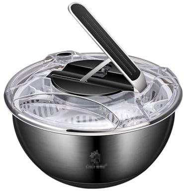 ONDIAN Salatschleuder Salad Spinner Stainless Steel Salad Spinner Lettuce Washer and Dryer für Küche