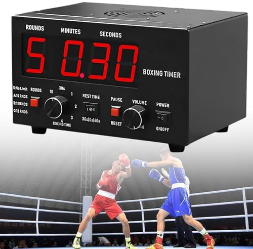 ANXYYDS Reloj Temporizador de Gimnasio LED para Entrenamiento de intervalos, Reloj Temporizador de Fitness, Temporizador de Boxeo, Reloj con Pantalla Digital,A