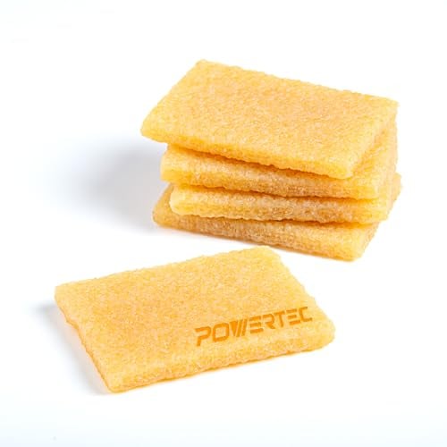 POWERTEC 71895 Abrasive Belt Cleaner for Sanding Belts, Discs & Sandpapers, Natural Rubber Eraser Abrasive Cleaning Blocks for Sanders, Skateboards, Shoes, Pickleball Paddle, Grip Tapes, 5 Pack