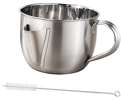 RORPOIR skimmer gordo colador de aceite olla lata de grasa separador de grasa de sopa recipiente de acero inoxidable quitar el aceite filtrar Confinamiento filtro de aceite