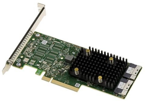 KALEA-INFORMATIQUE Scheda controller PCIe 4.0 x8 Trimode SAS SATA NVMe 12GB con 16 porte interne. OEM 9500-16i
